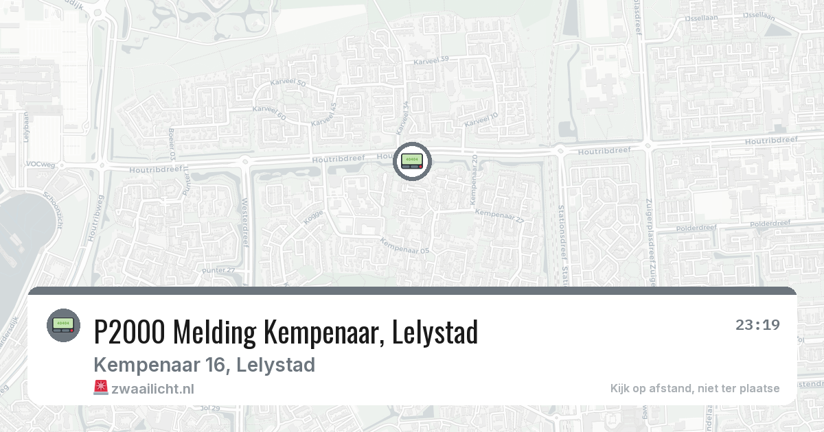 P2000 Melding Kempenaar, Lelystad — 19 feb 2026