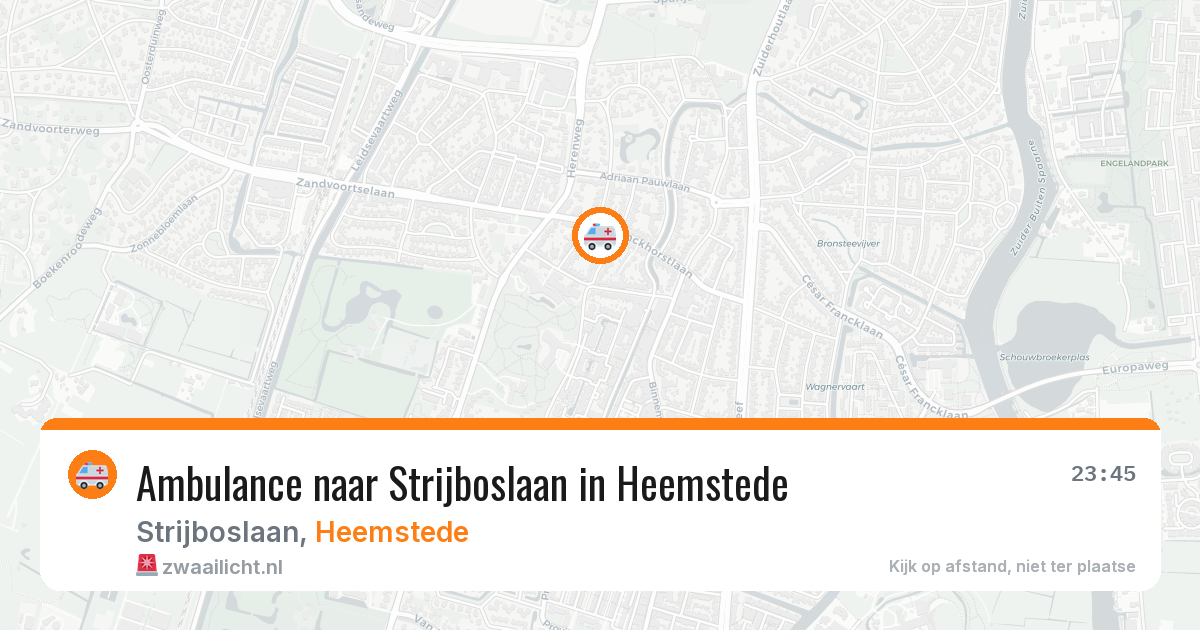 Ambulance naar Strijboslaan in Heemstede — 31 mei 2026