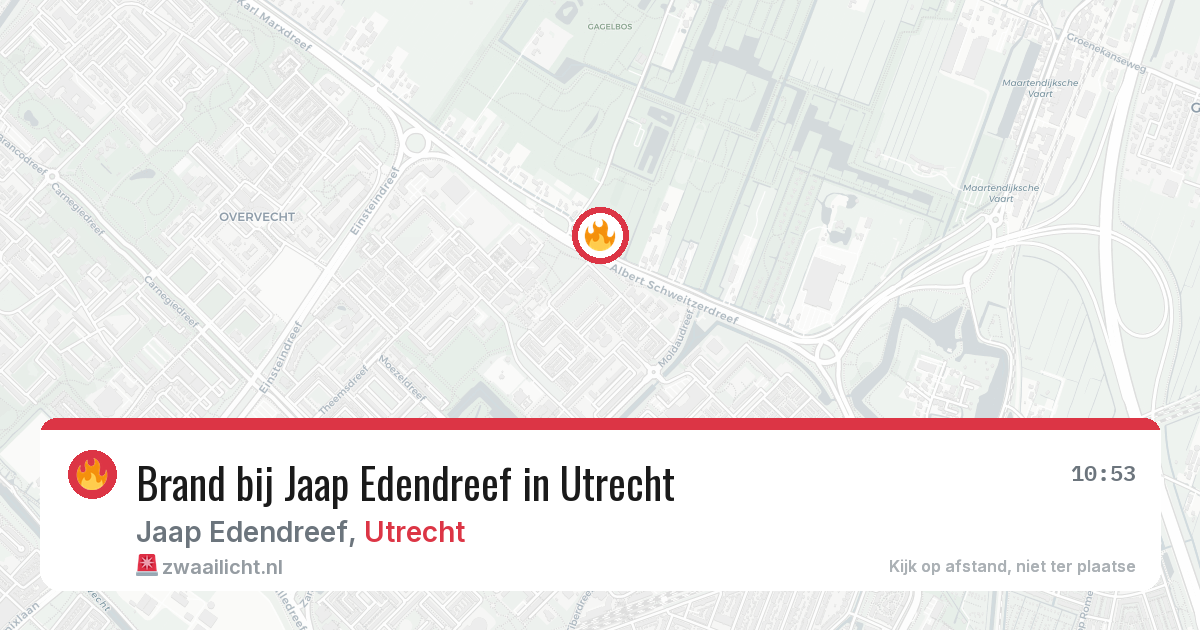 Brand bij Jaap Edendreef in Utrecht — 21 mei 2026