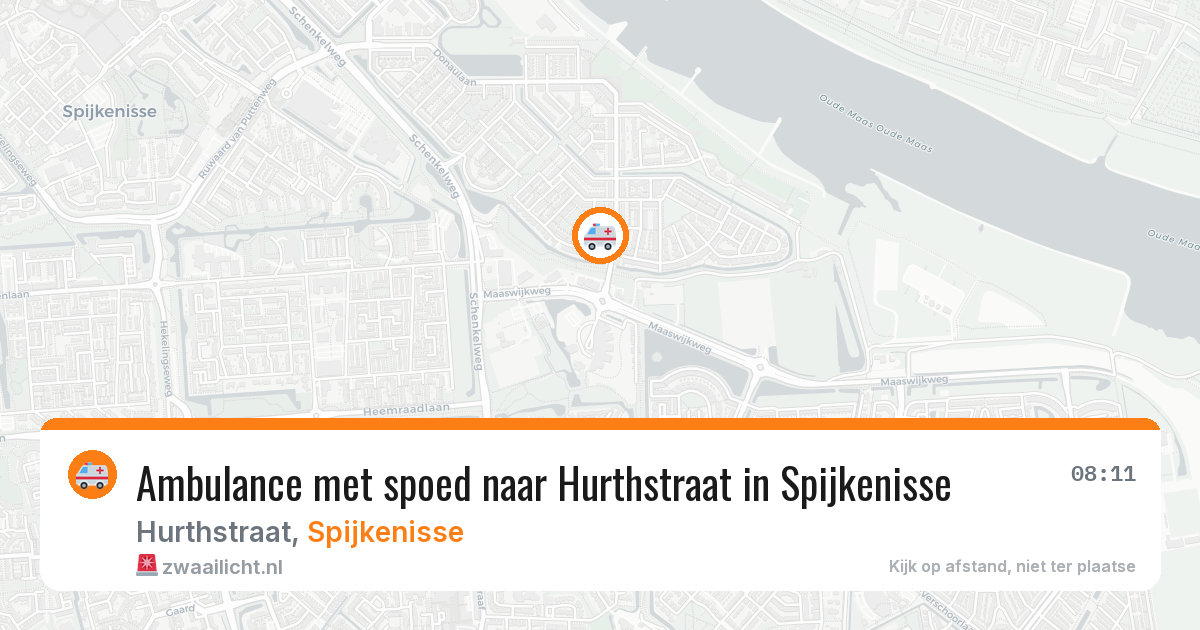 Ambulance met spoed naar Hurthstraat in Spijkenisse — 26 jun 2026