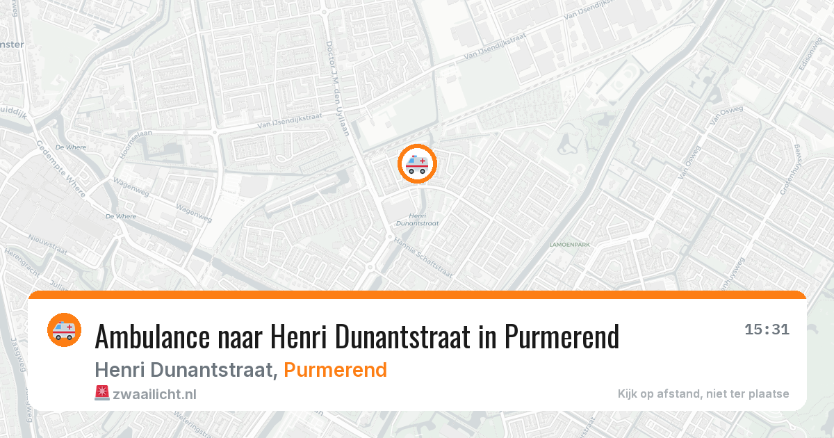 Ambulance naar Henri Dunantstraat in Purmerend — 22 jun 2026