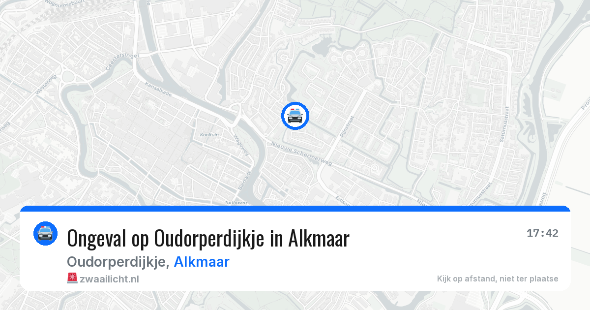 Ongeval op Oudorperdijkje in Alkmaar — 2 jun 2026