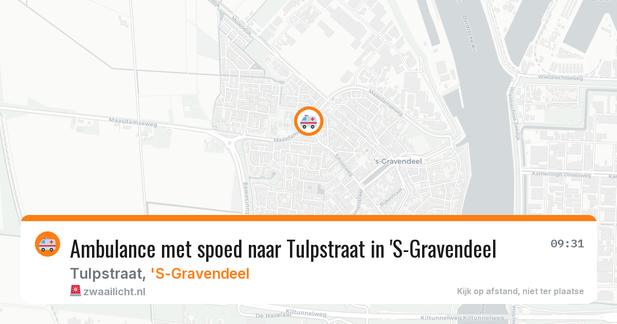 Ambulance met spoed naar Tulpstraat in 'S-Gravendeel — 28 mrt 2026