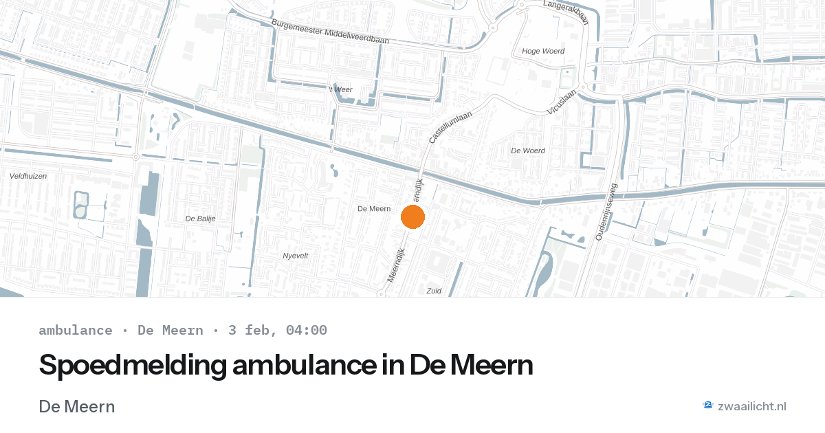 Spoedmelding ambulance in De Meern — 3 feb 2026