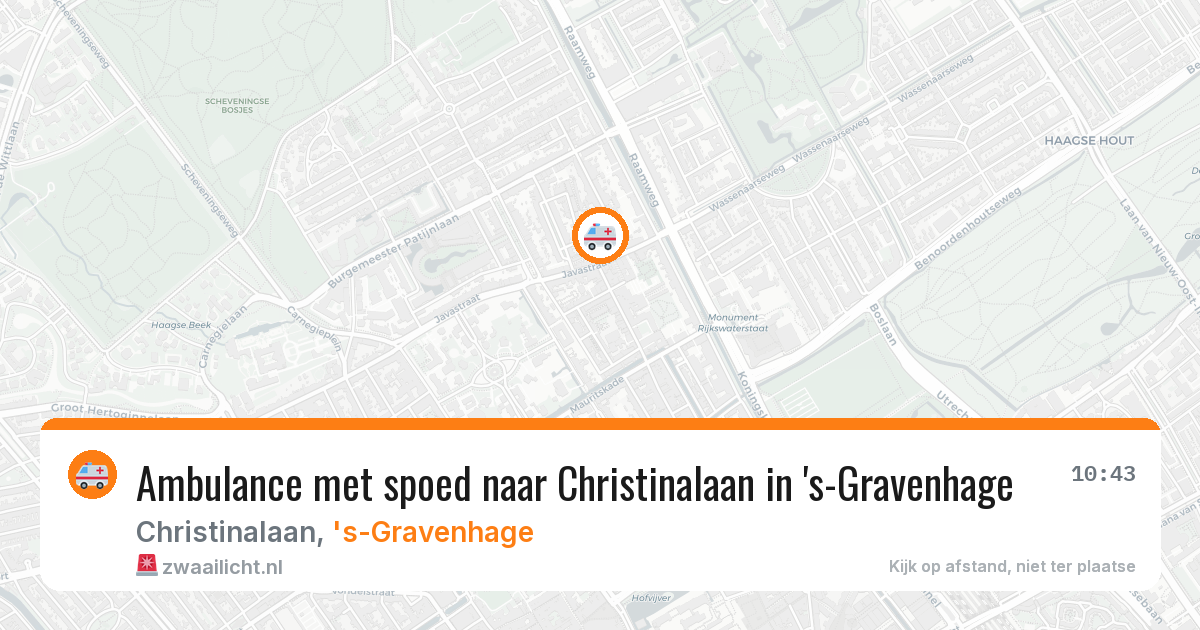 Ambulance met spoed naar Christinalaan in 's-Gravenhage — 26 apr 2026