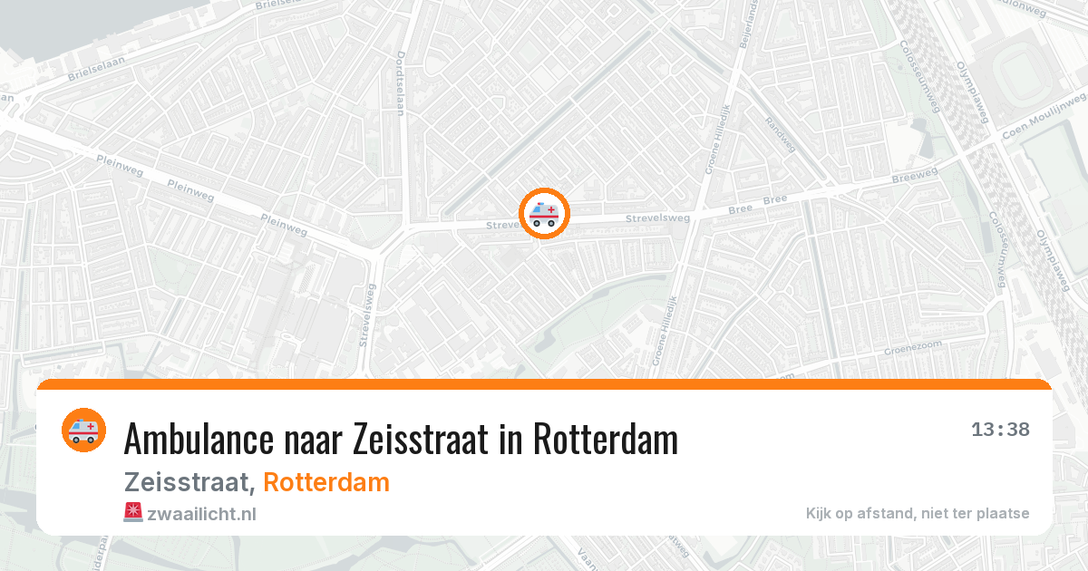 Ambulance naar Zeisstraat in Rotterdam — 6 jul 2026