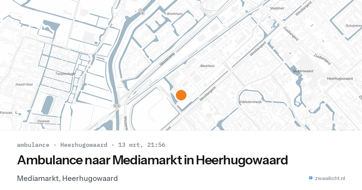 Ambulance naar Mediamarkt in Heerhugowaard — 13 mrt 2026