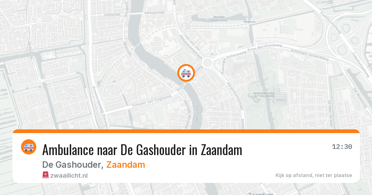 Ambulance naar De Gashouder in Zaandam — 5 aug 2026