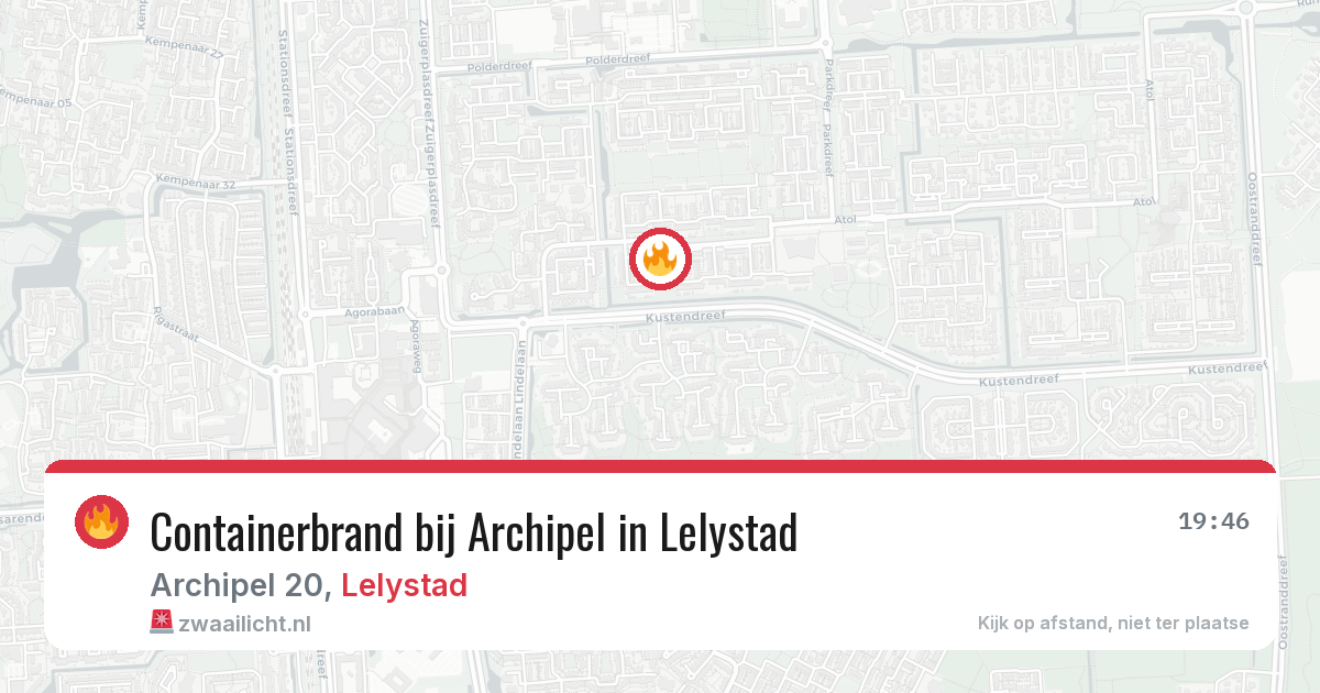 Containerbrand bij Archipel in Lelystad — 22 mrt 2026