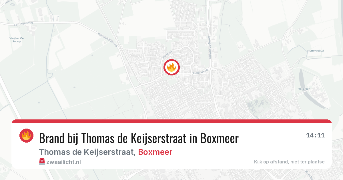 Brand bij Thomas de Keijserstraat in Boxmeer — 11 apr 2026