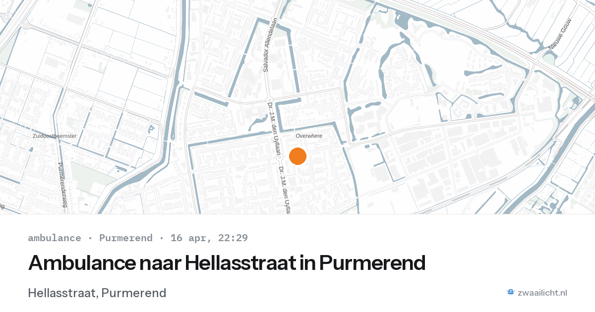 Ambulance naar Hellasstraat in Purmerend — 16 apr 2026