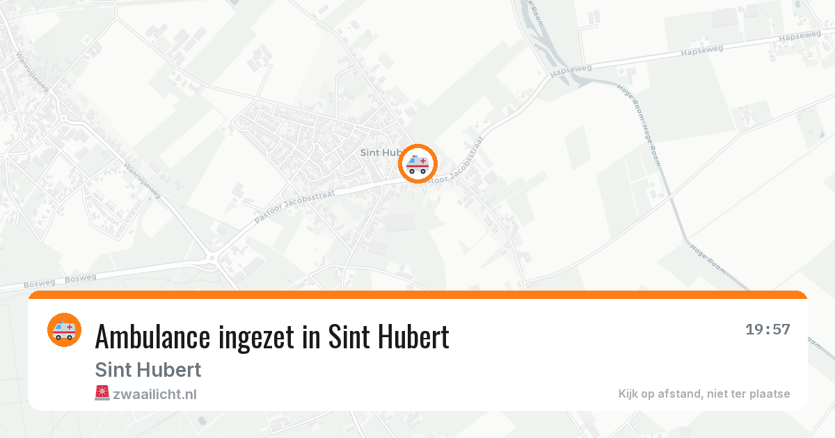 Ambulance ingezet in Sint Hubert — 10 aug 2026
