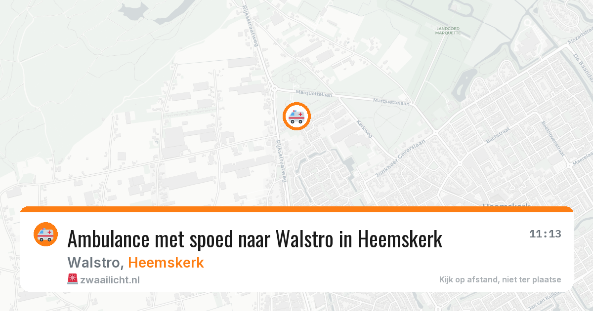 Ambulance met spoed naar Walstro in Heemskerk — 18 mrt 2026
