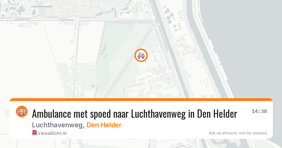 Ambulance met spoed naar Luchthavenweg in Den Helder — 29 mei 2026