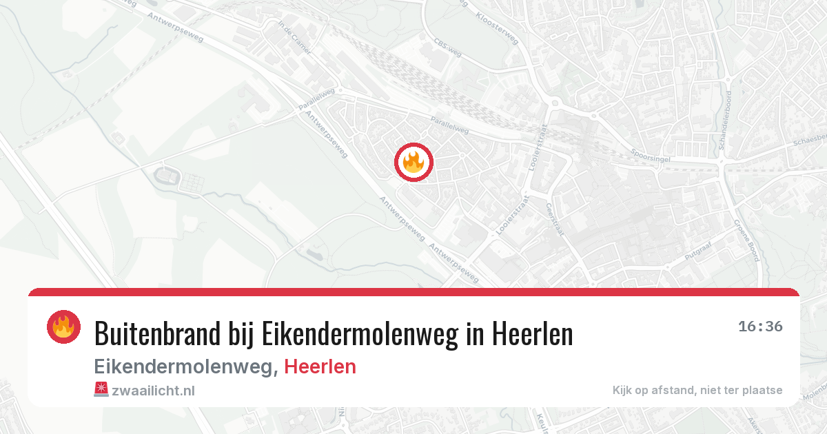 Buitenbrand bij Eikendermolenweg in Heerlen — 8 jul 2026