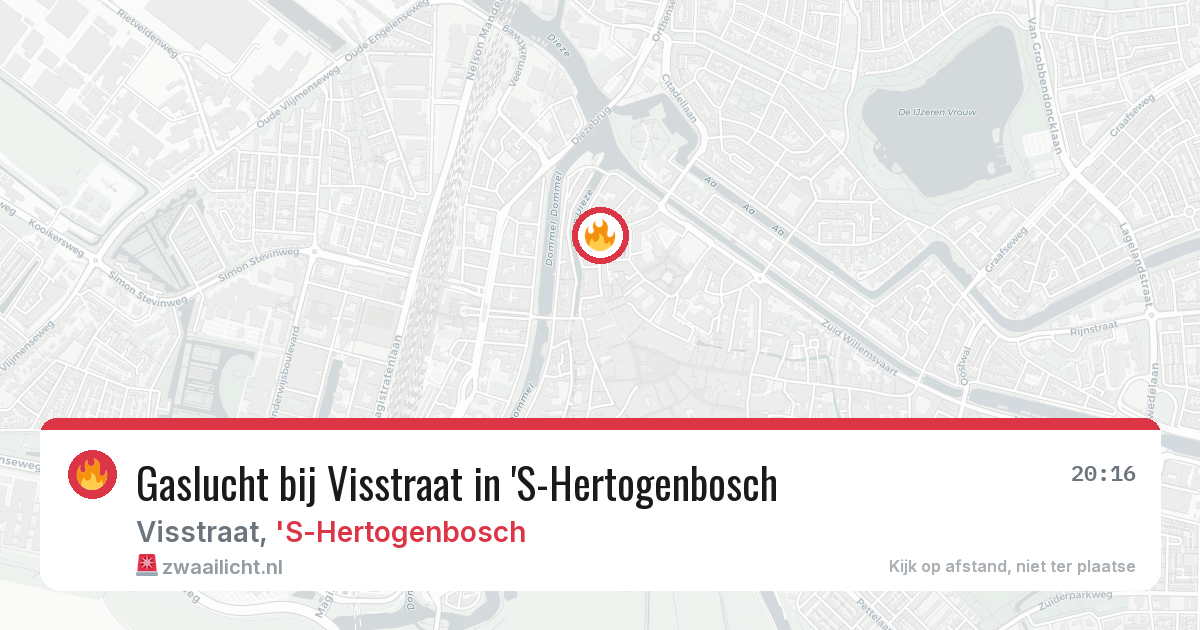 Gaslucht bij Visstraat in 'S-Hertogenbosch — 15 jun 2026