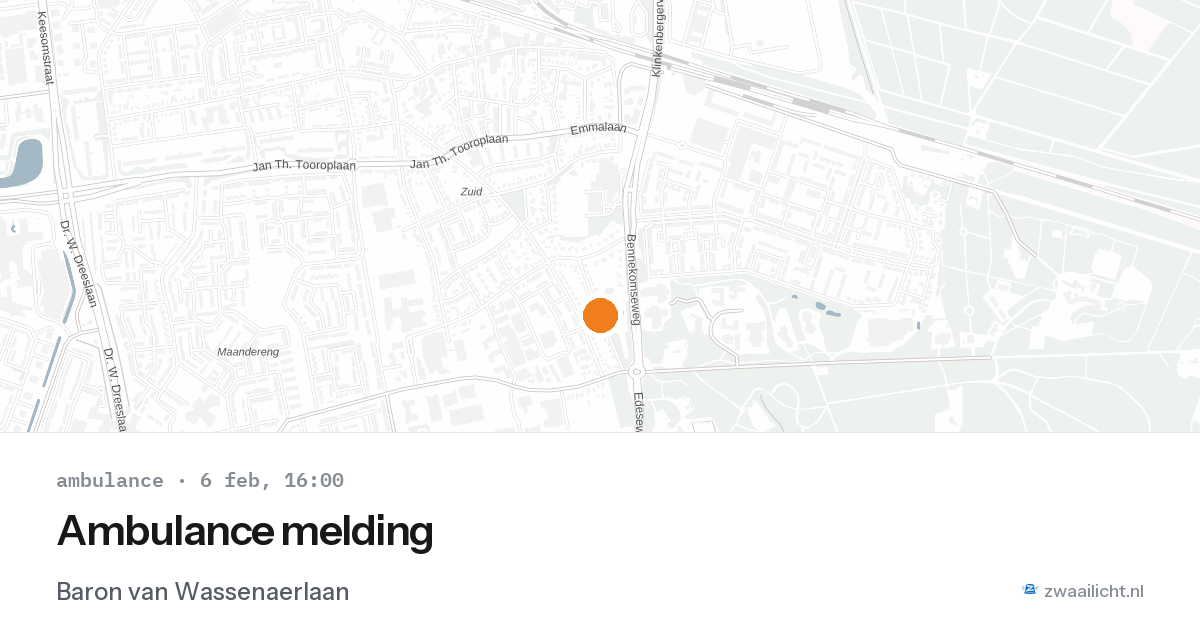 Ambulance melding — 6 feb 2026