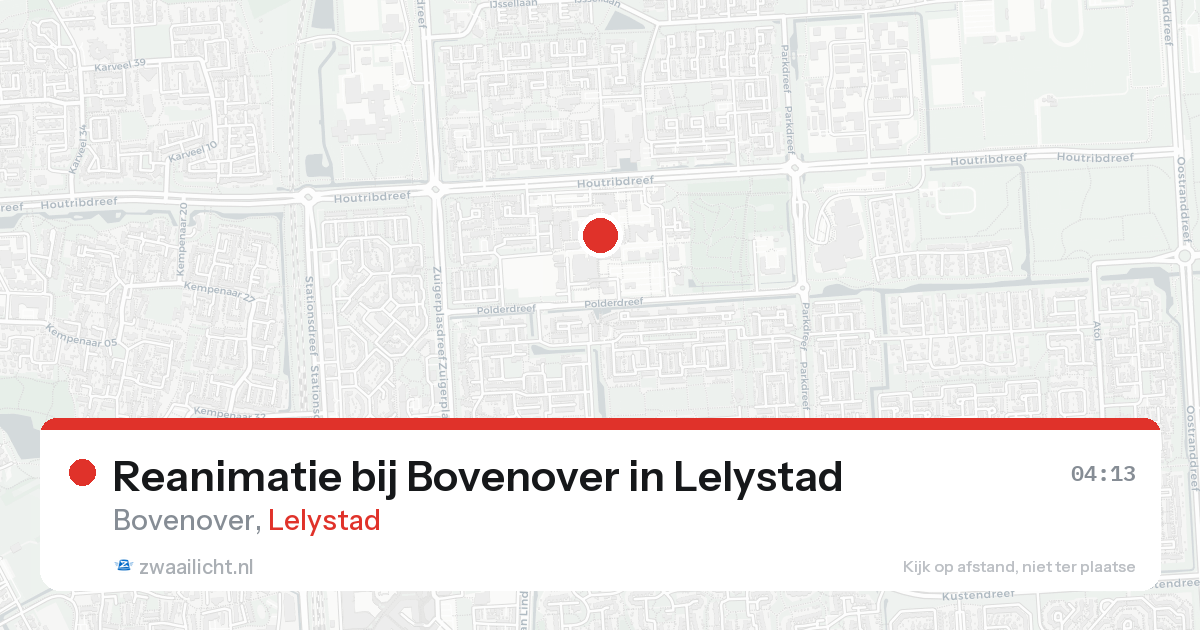 Reanimatie bij Bovenover in Lelystad — 24 aug 2026