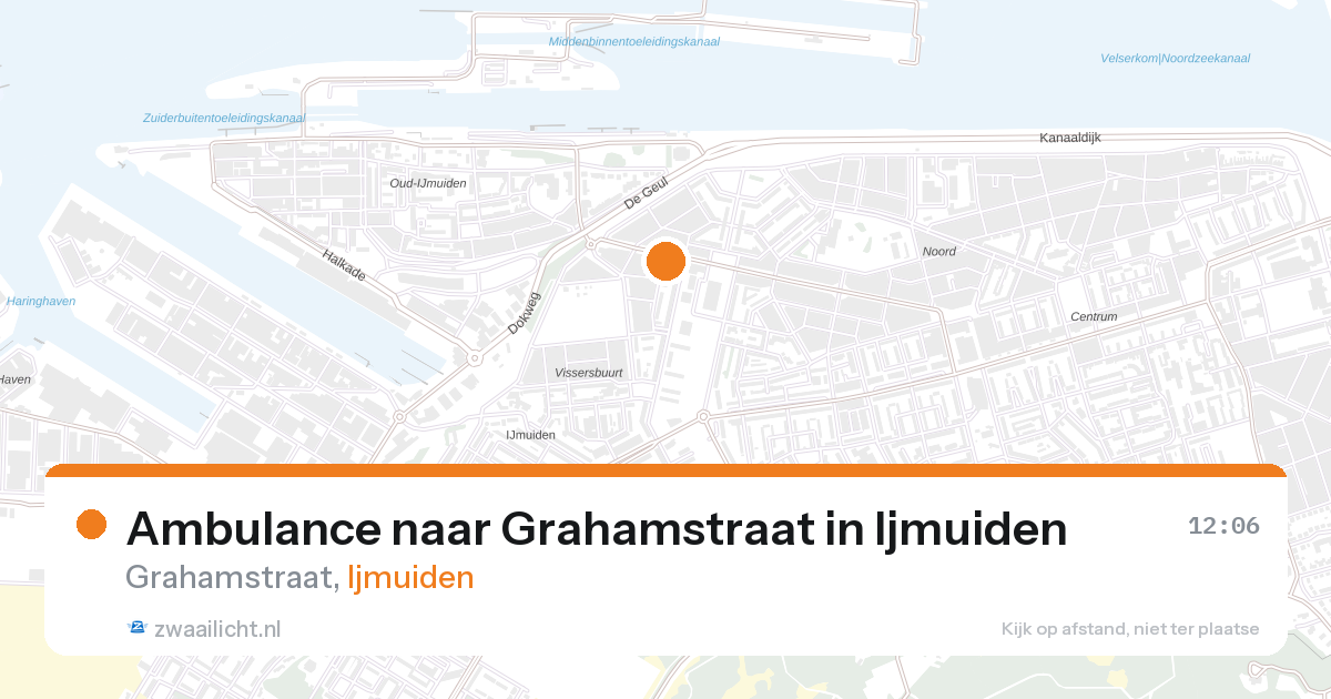 Ambulance naar Grahamstraat in Ijmuiden — 27 aug 2026