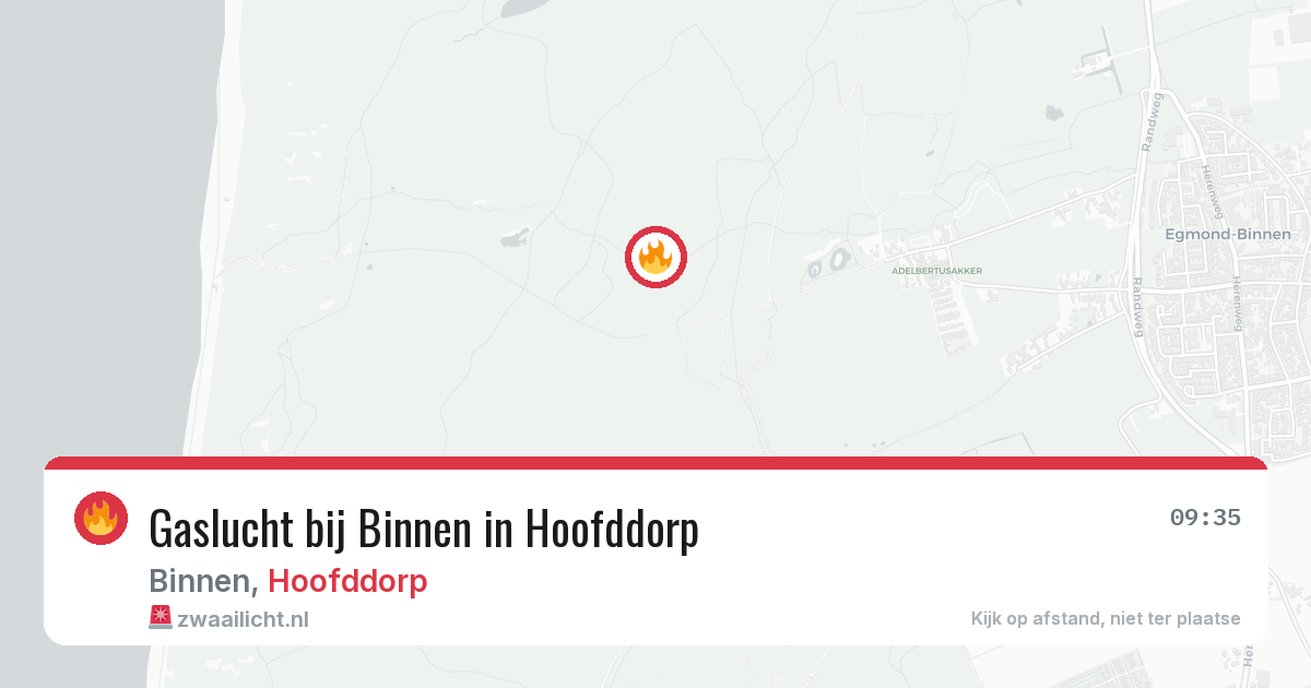 Gaslucht bij Binnen in Hoofddorp — 11 aug 2026
