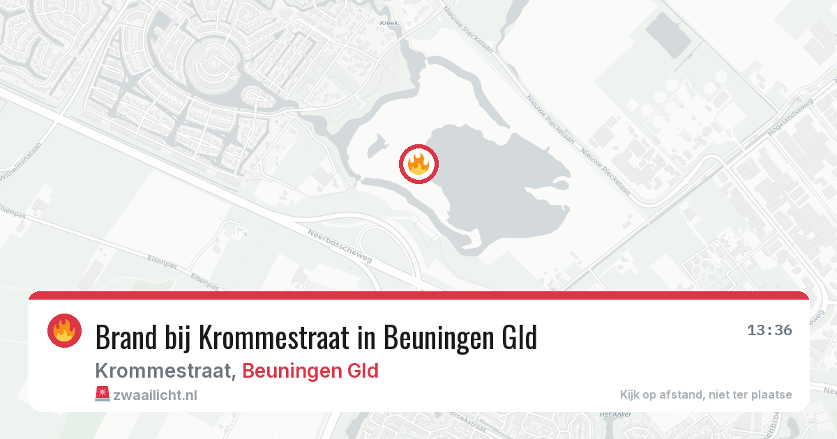 Brand bij Krommestraat in Beuningen Gld — 13 jul 2026