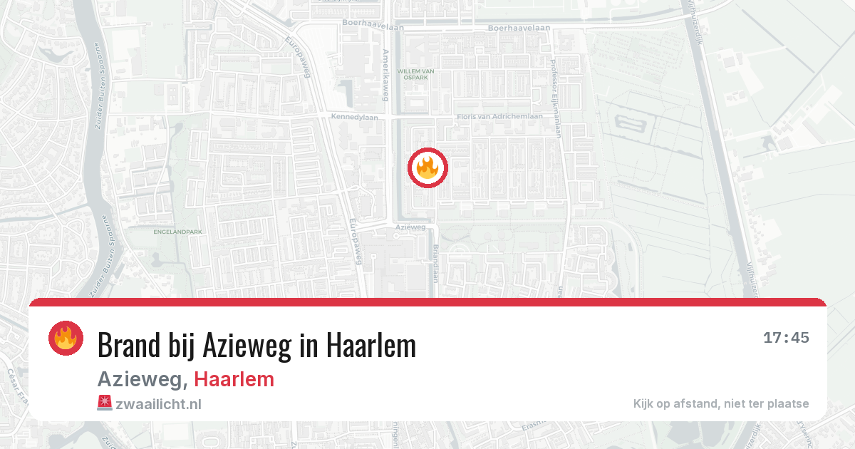 Brand bij Azieweg in Haarlem — 1 apr 2026