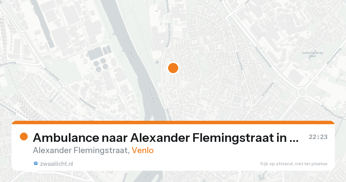 Ambulance naar Alexander Flemingstraat in Venlo — 17 aug 2026