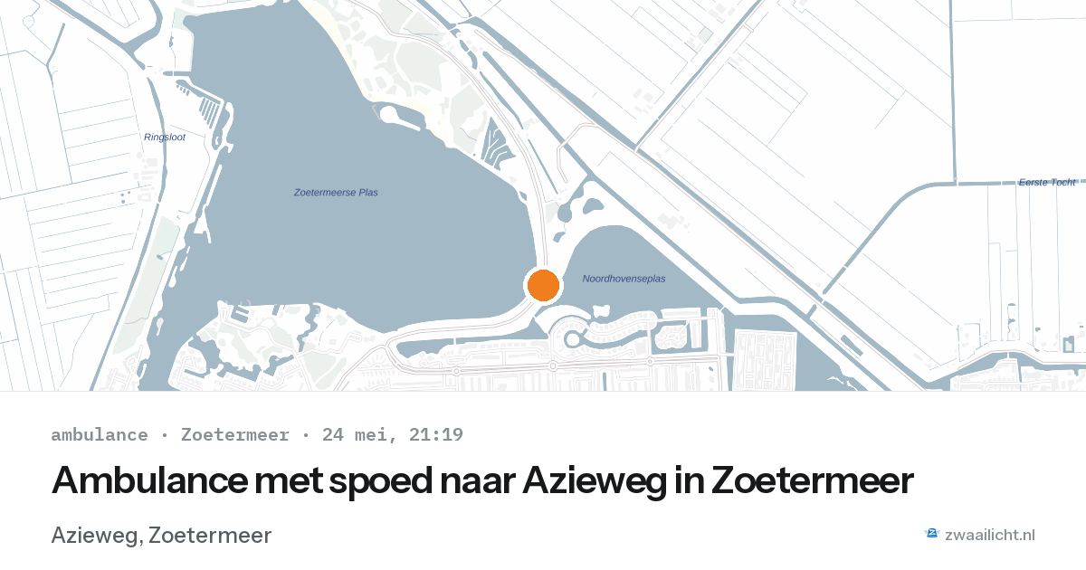 Ambulance met spoed naar Azieweg in Zoetermeer — 24 mei 2026