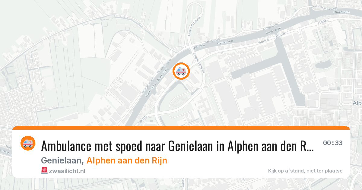 Ambulance met spoed naar Genielaan in Alphen aan den Rijn — 30 jul 2026