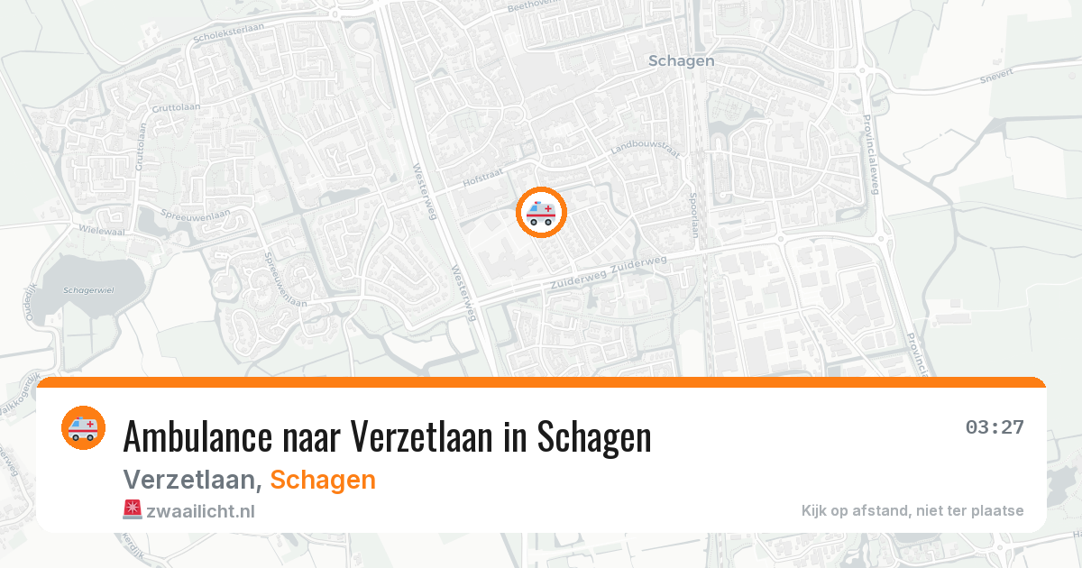 Ambulance naar Verzetlaan in Schagen — 22 mrt 2026