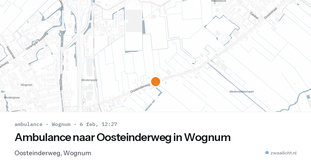 Ambulance naar Oosteinderweg in Wognum — 6 feb 2026