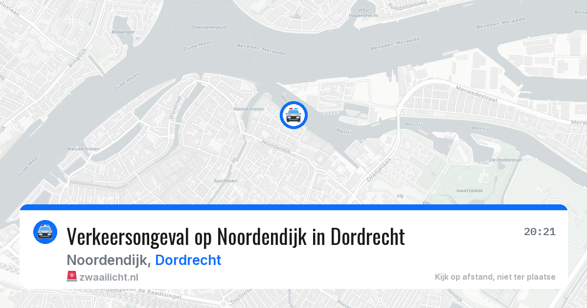 Verkeersongeval op Noordendijk in Dordrecht — 28 jun 2026