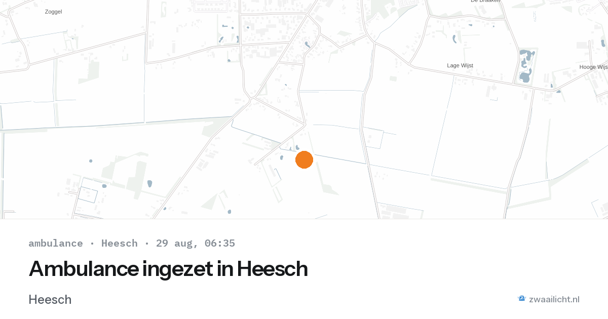 Ambulance ingezet in Heesch — 29 aug 2026