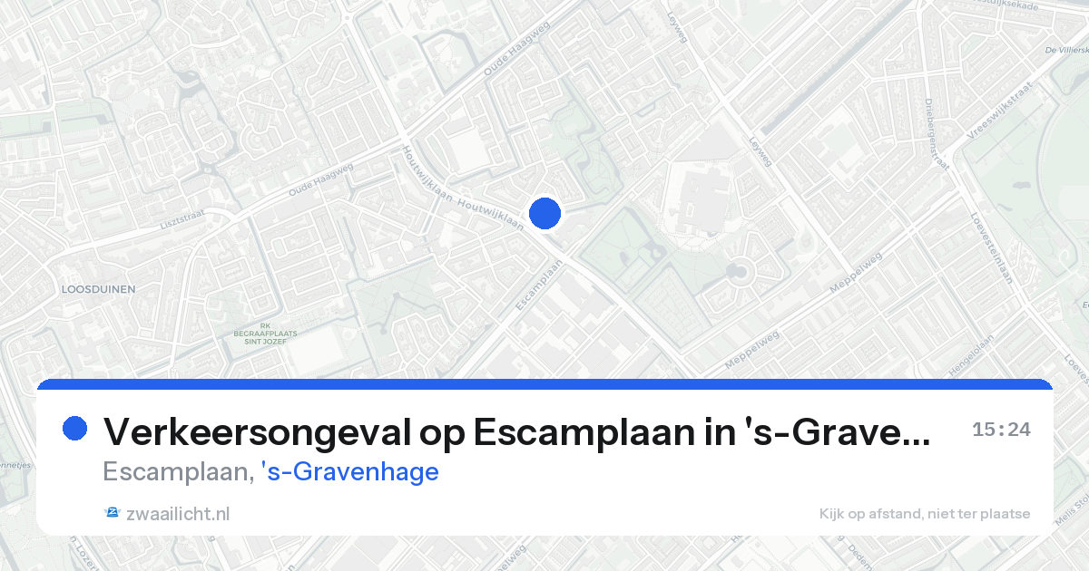 Verkeersongeval op Escamplaan in 's-Gravenhage — 23 aug 2026
