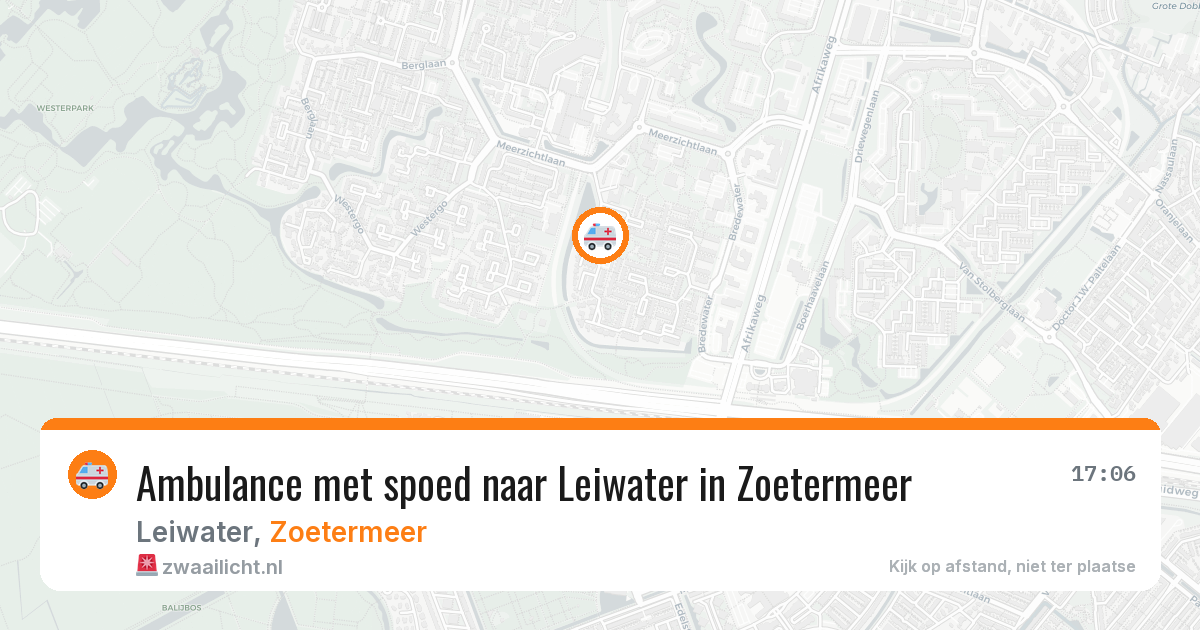 Ambulance met spoed naar Leiwater in Zoetermeer — 14 apr 2026