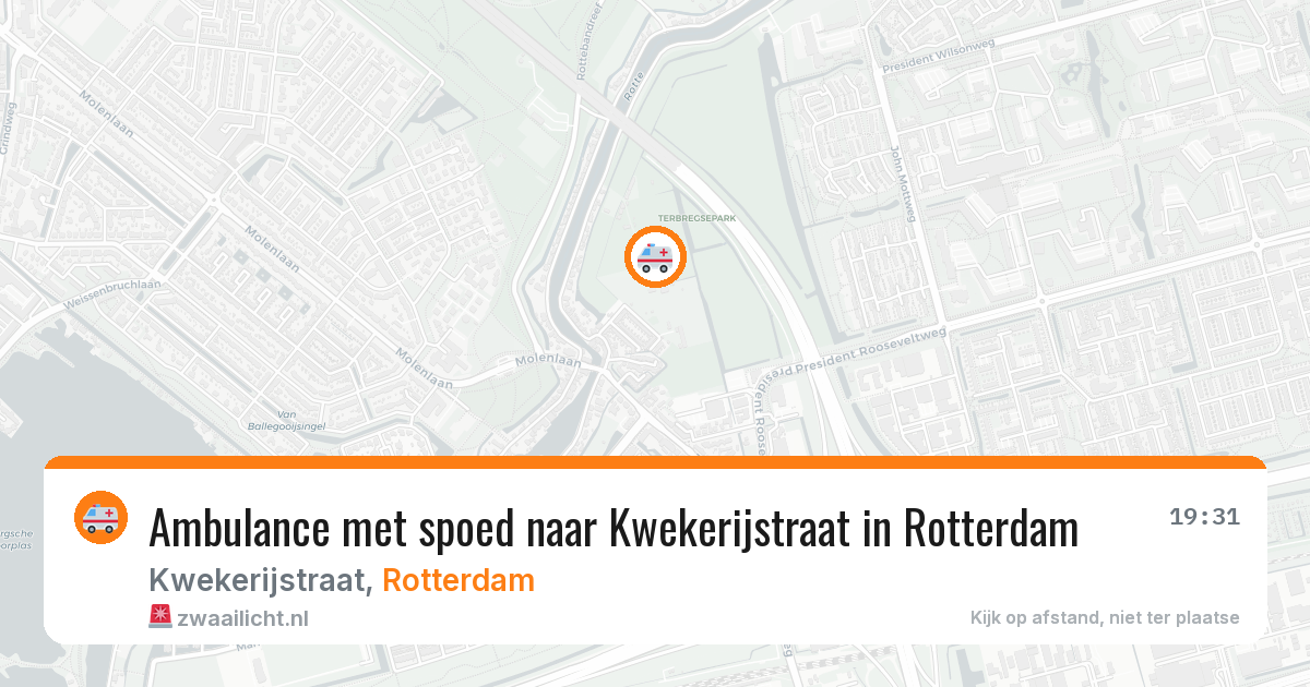 Ambulance met spoed naar Kwekerijstraat in Rotterdam — 21 mei 2026