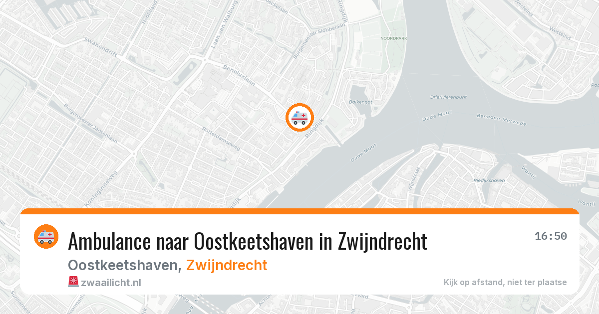 Ambulance naar Oostkeetshaven in Zwijndrecht — 15 jun 2026