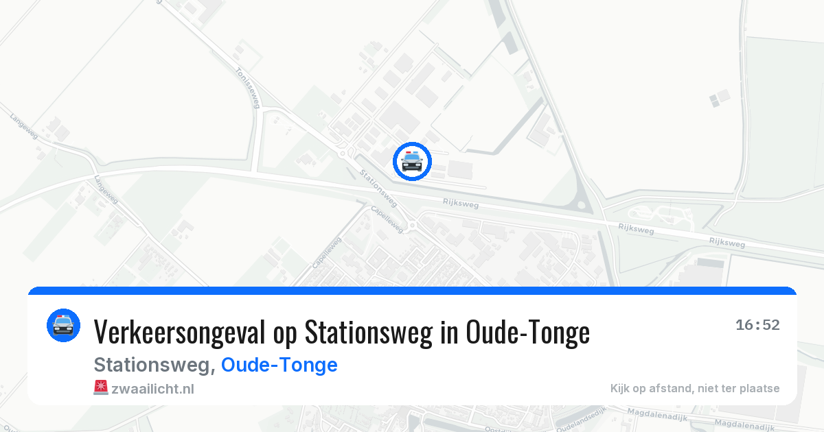 Verkeersongeval op Stationsweg in Oude-Tonge — 17 jun 2026