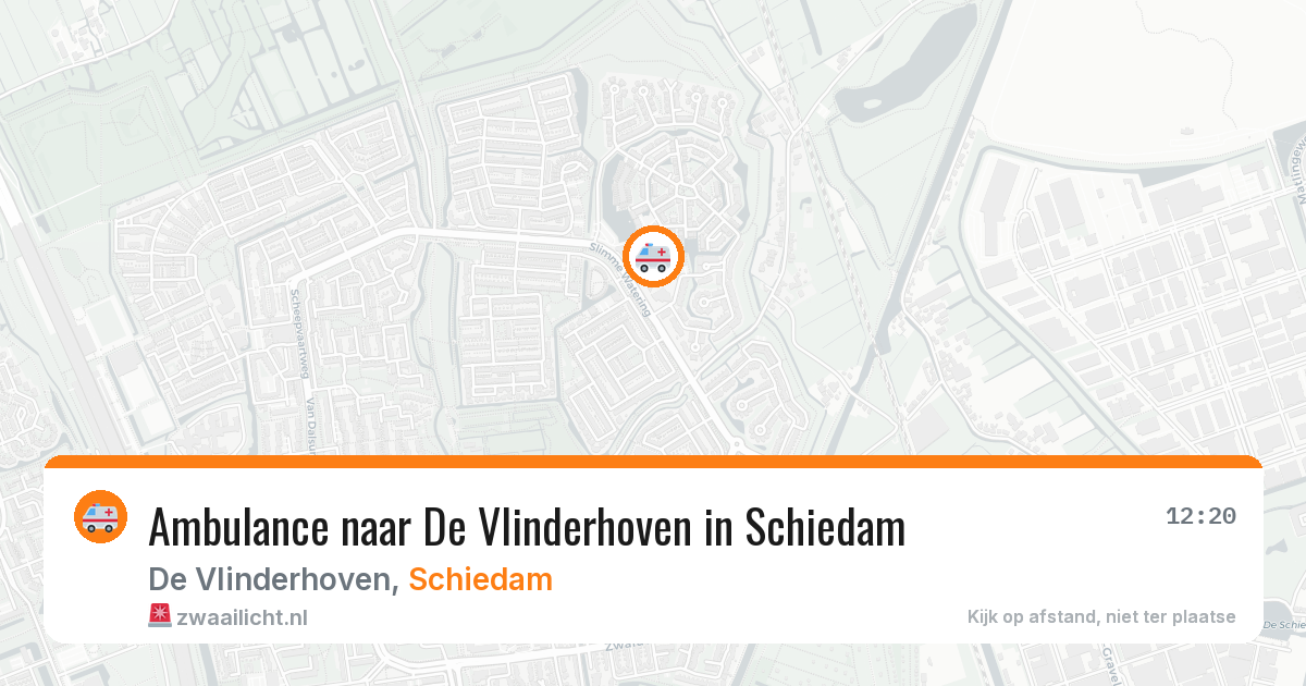 Ambulance naar De Vlinderhoven in Schiedam — 14 jun 2026