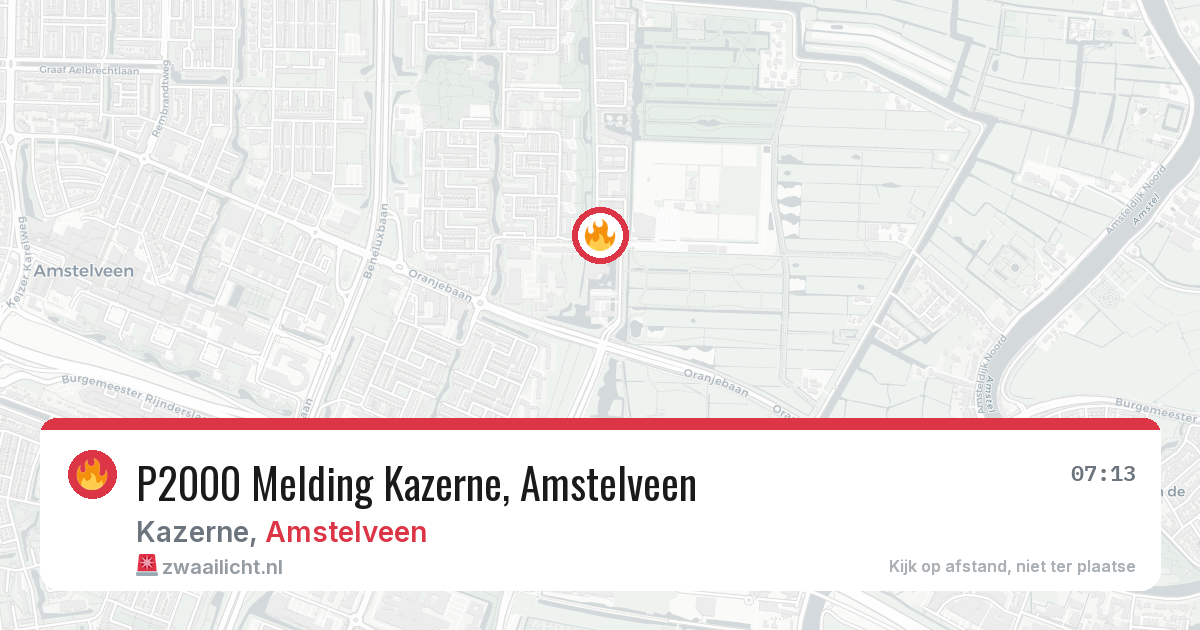 P2000 Melding Kazerne, Amstelveen — 8 aug 2026