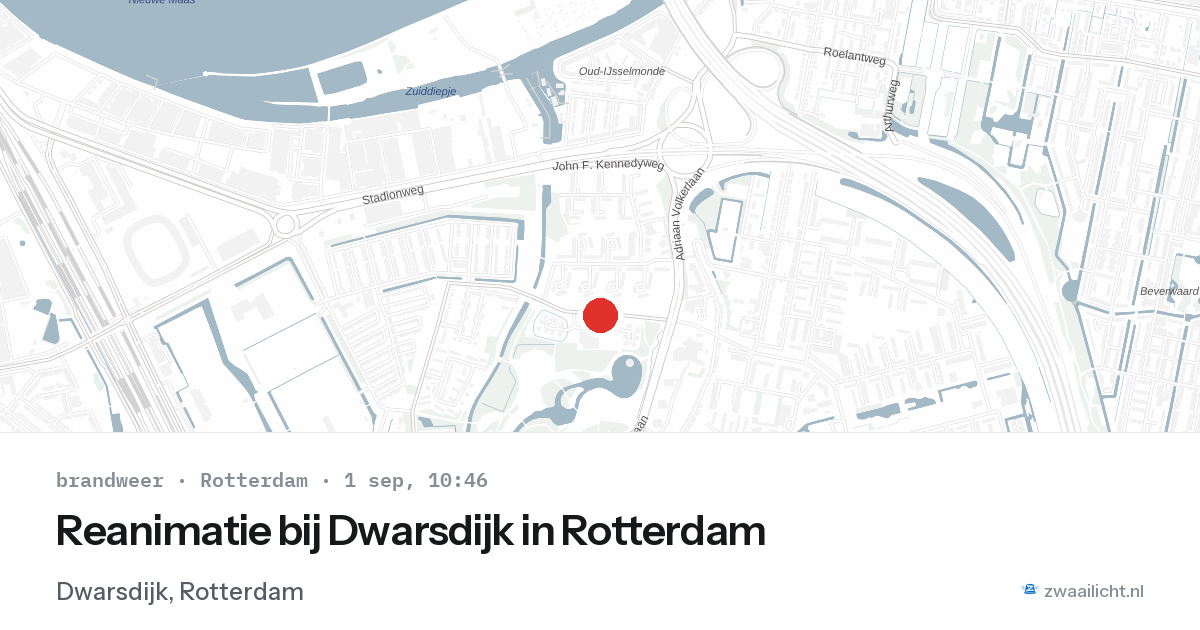 Reanimatie bij Dwarsdijk in Rotterdam — 1 sep 2026