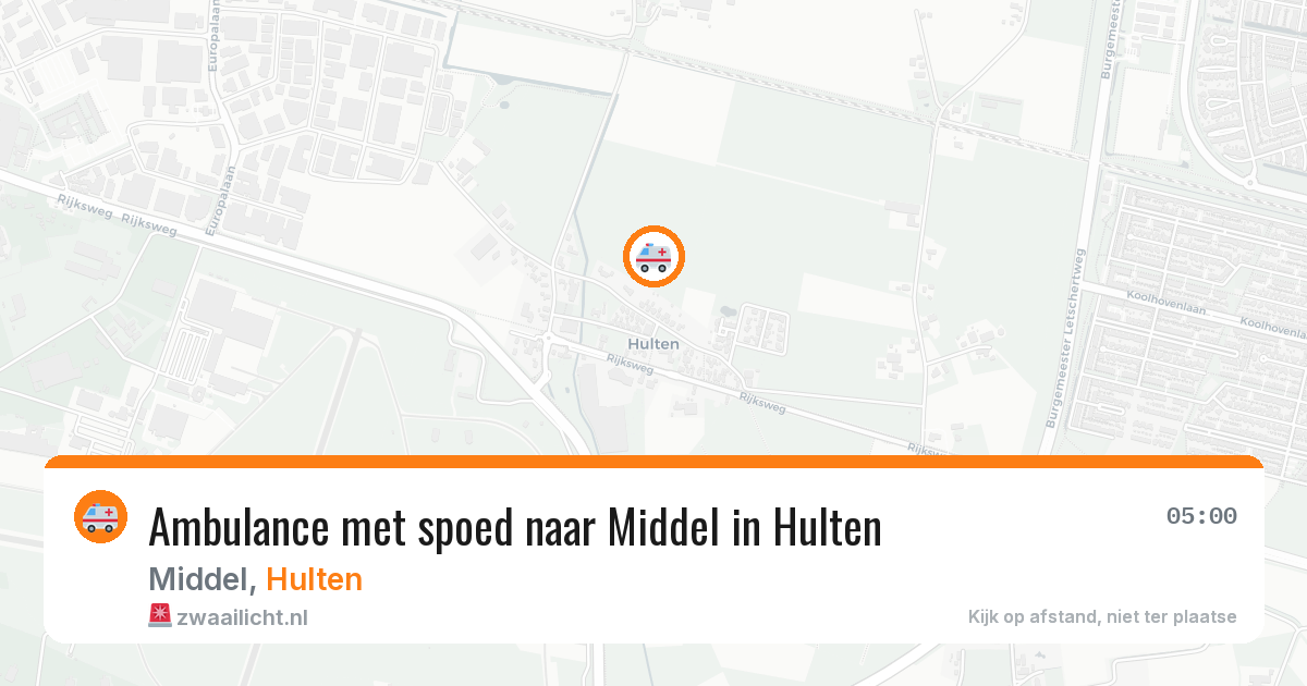 Ambulance met spoed naar Middel in Hulten — 13 mei 2026