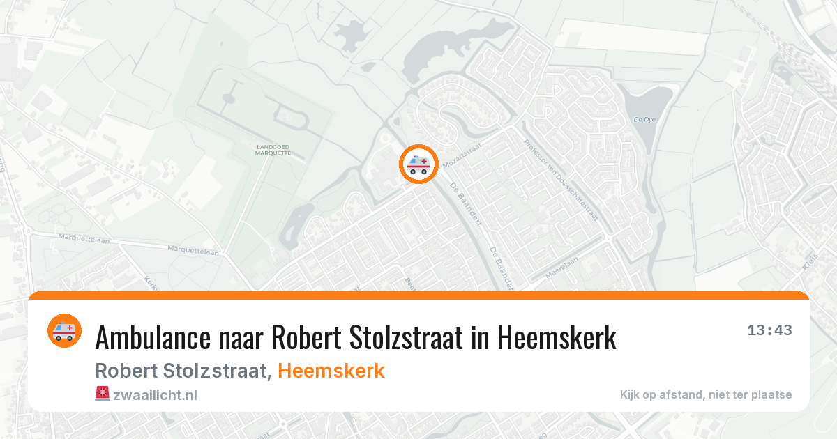 Ambulance naar Robert Stolzstraat in Heemskerk — 6 apr 2026