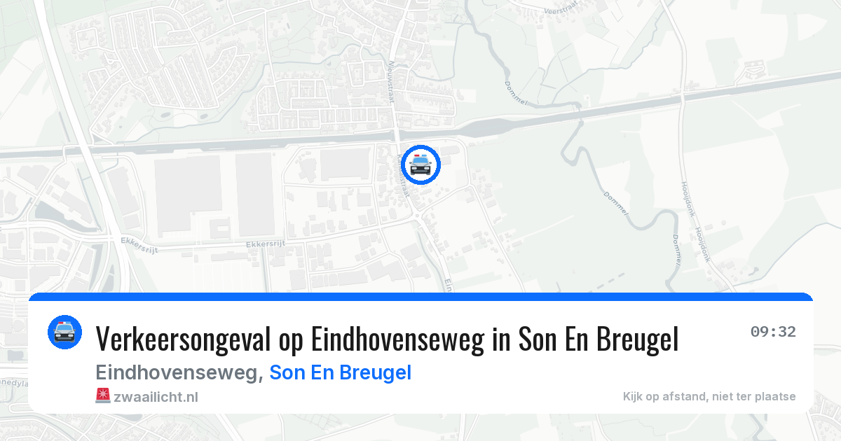 Verkeersongeval op Eindhovenseweg in Son En Breugel — 25 mrt 2026