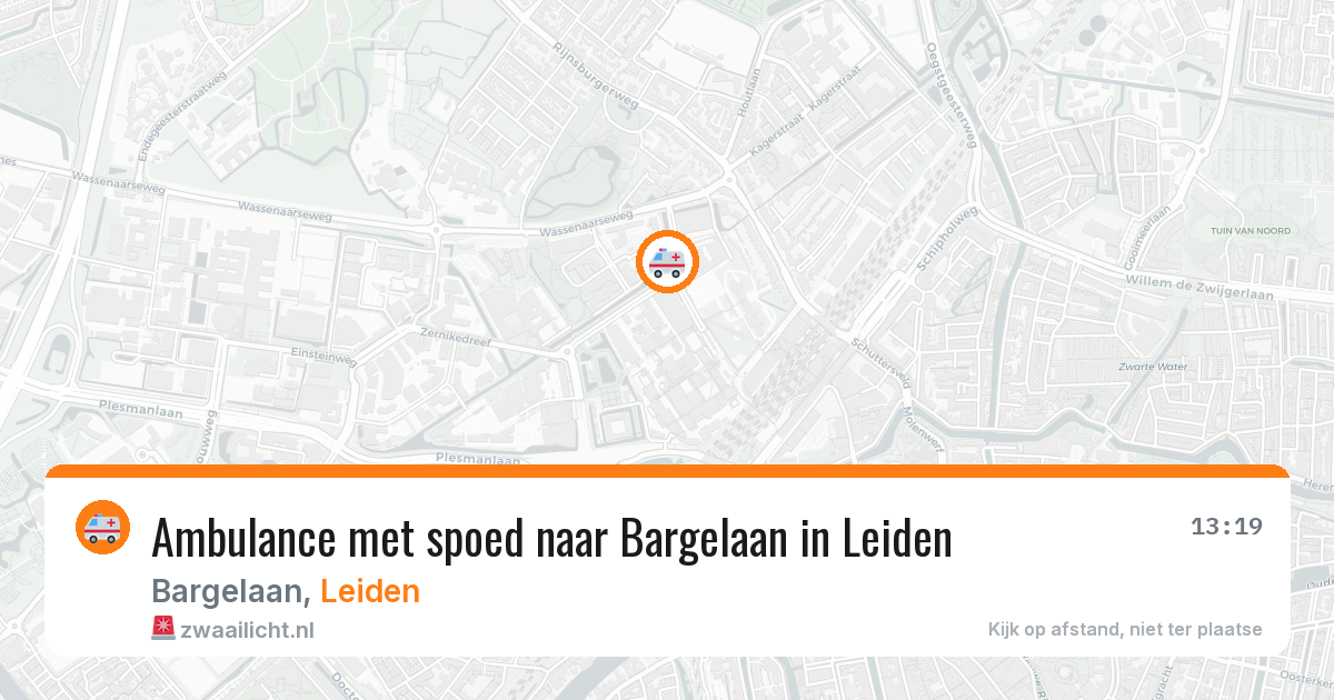 Ambulance met spoed naar Bargelaan in Leiden — 28 mei 2026