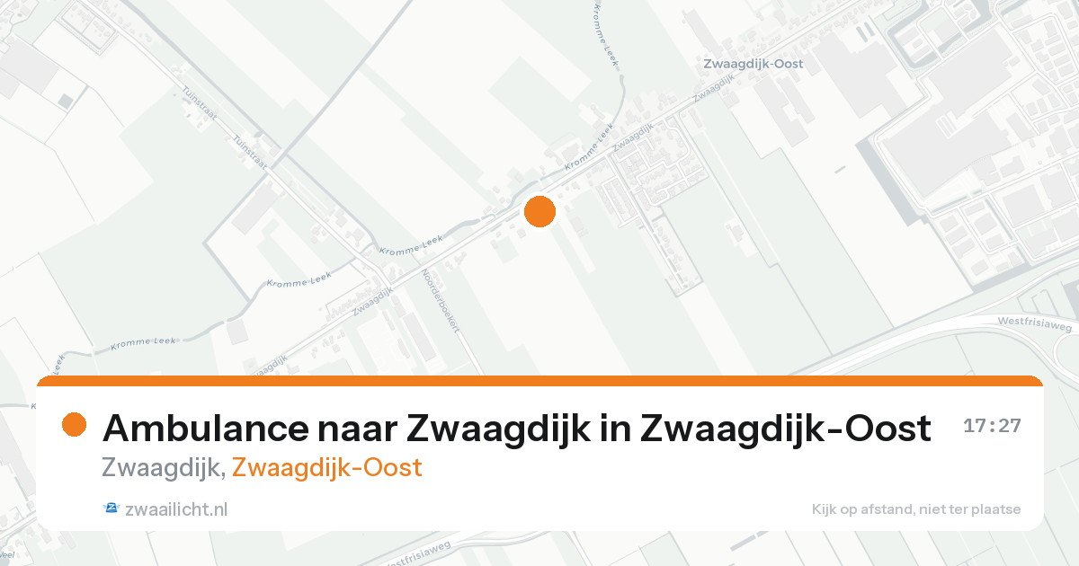 Ambulance naar Zwaagdijk in Zwaagdijk-Oost — 14 aug 2026