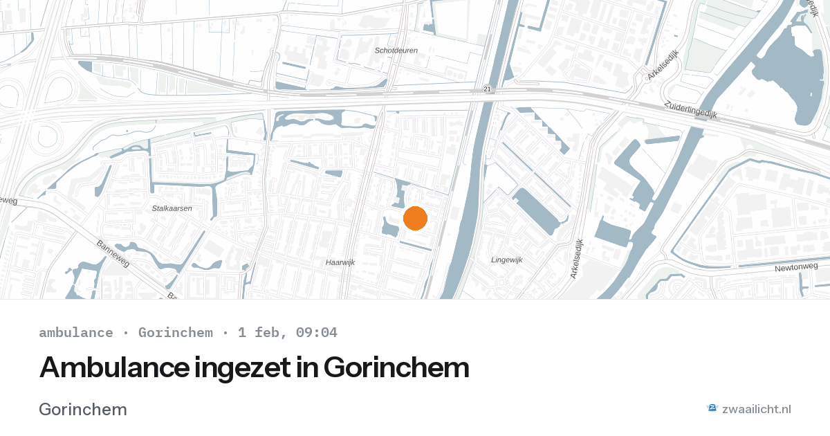 Ambulance ingezet in Gorinchem — 1 feb 2026