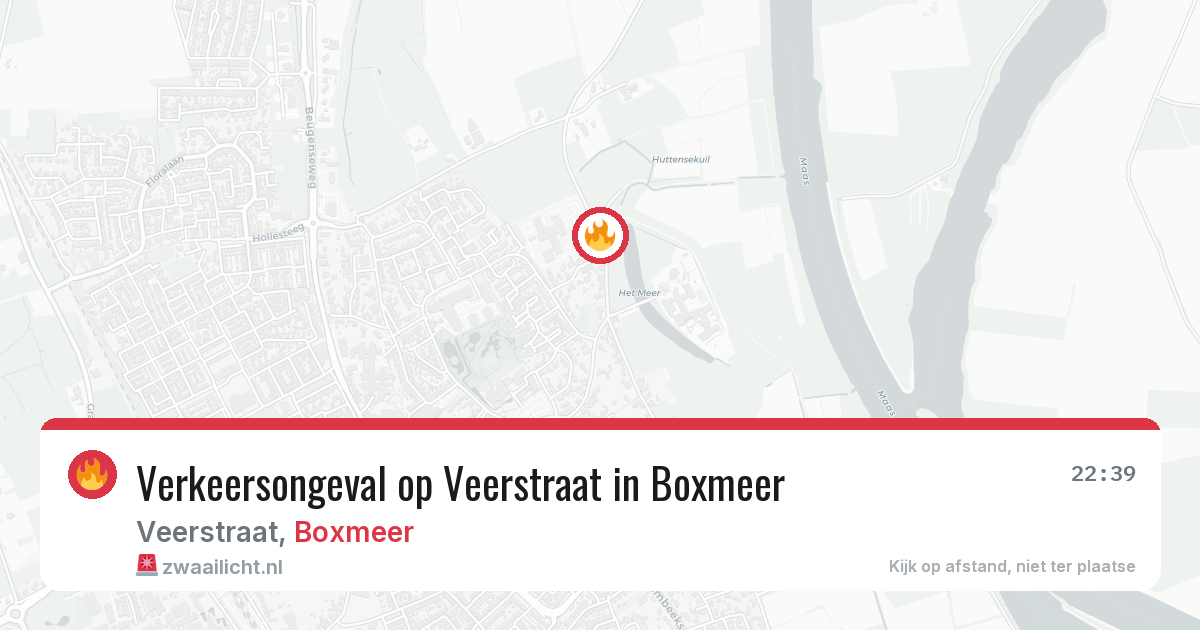 Verkeersongeval op Veerstraat in Boxmeer — 8 mrt 2026