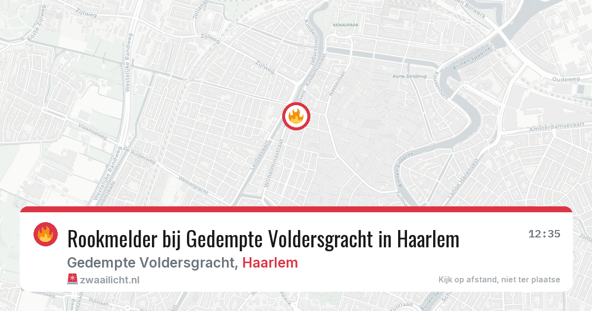 Rookmelder bij Gedempte Voldersgracht in Haarlem — 11 jun 2026
