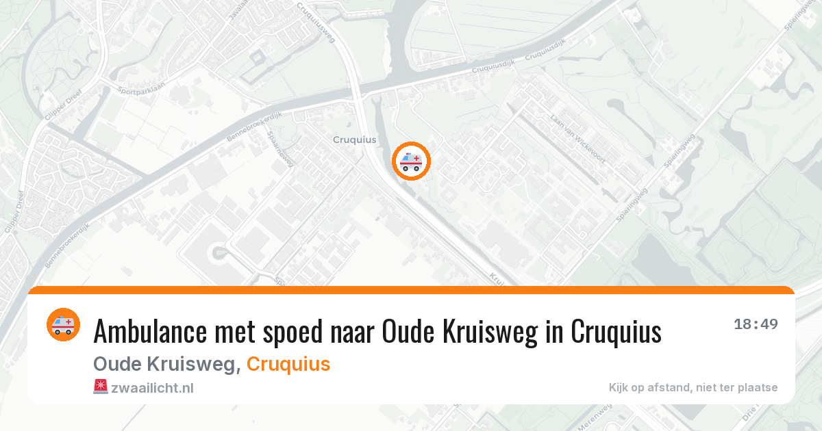 Ambulance met spoed naar Oude Kruisweg in Cruquius — 8 mrt 2026